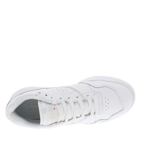 Sneakers en cuir blanc à semelle tennis à talon renforcé, col rembourré - Image 4