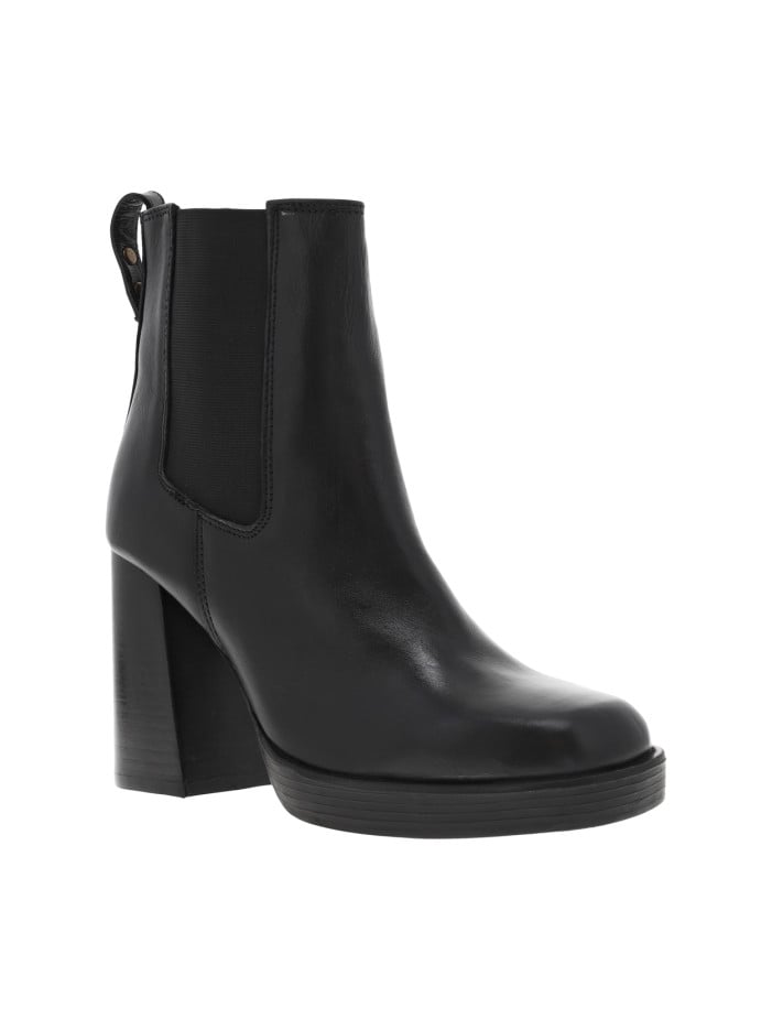 Boots mi-hautes en cuir...