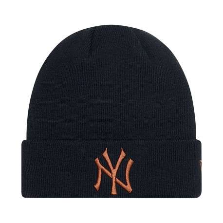Bonnet New York Yankees League Essential noir et bronze avec un revers
