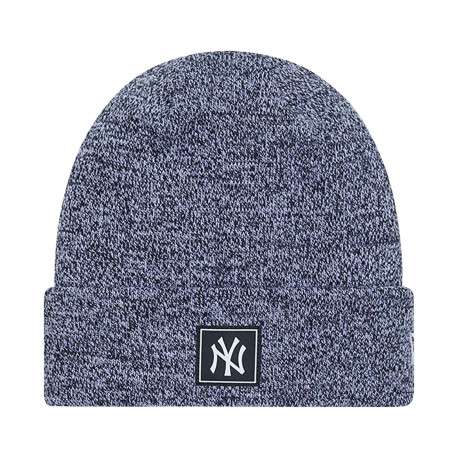 Bonnet New York Yankees gris chiné avec patch d'authentification à l'avant
