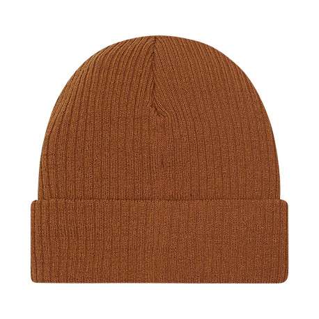 Bonnet camel uni avec un revers et logo brodé sur le côté gauche - Image 14