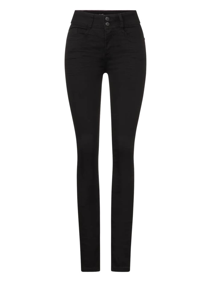 Jean en coton mélangé noir...