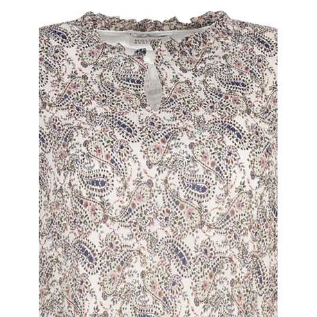 Robe courte écrue cachemire plissée à coupe près du corps et un col ruffle - Image 3