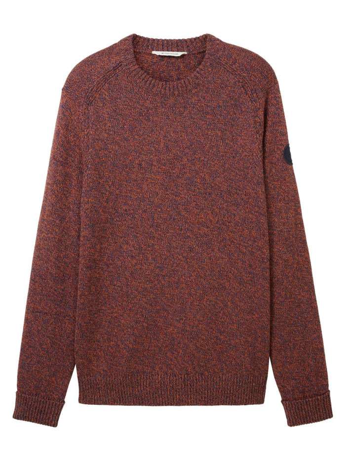 Pull en coton bordeaux uni...