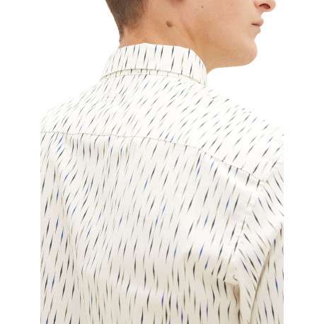 Chemise en coton blanc imprimé avec une coupe regular fit col français - Image 6