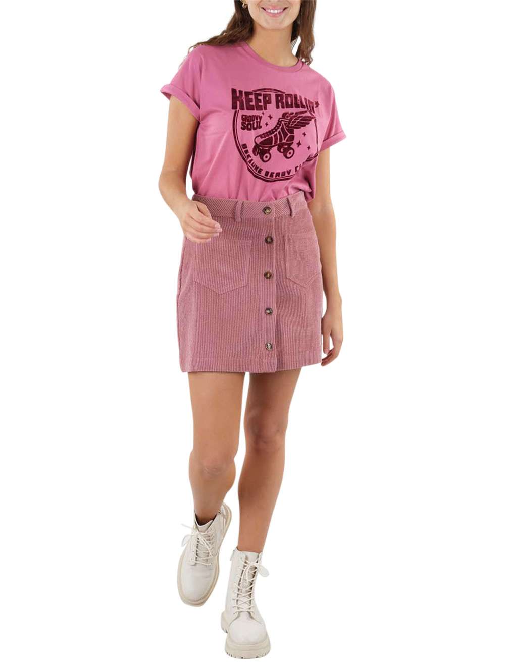 Tenue Fille Gymboree - Jupe/tenue Courte Rose à Col Roulé Rayée - Taille 4 - Occasion Très Bon état