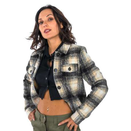 Chemisier en coton noir uni en maille jersey avec des manches longues - Image 5