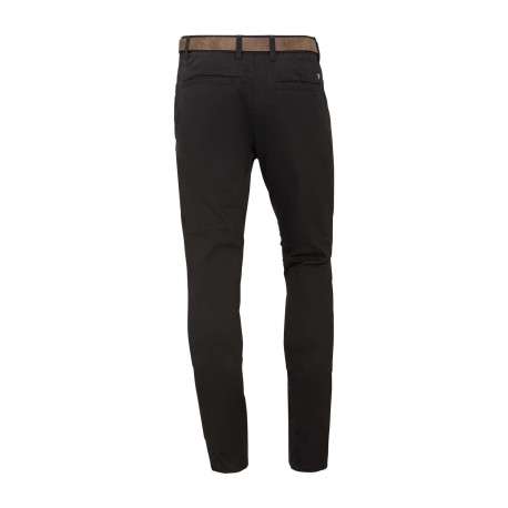Pantalon Chino en coton noir uni avec une coupe slim et poches latérales - Image 10