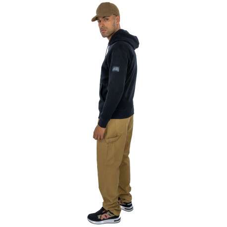 Pantalon en coton Kane Carpenter camel uni avec une coupe droite - Image 3
