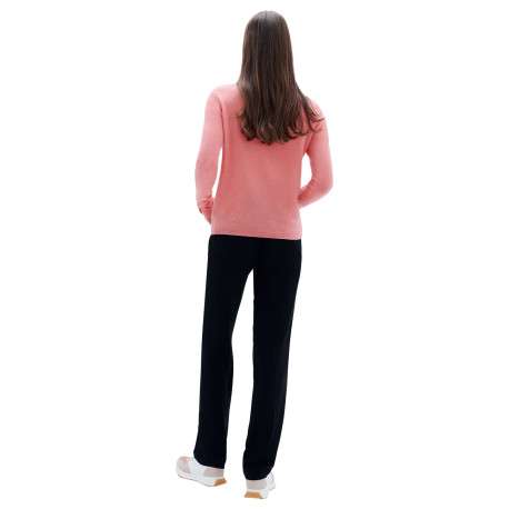 Pantalon noir uni avec une coupe slim et une taille intermédiaire - Image 2