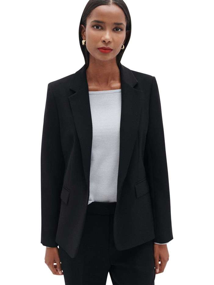 Veste Blazer Noir Enduit JC Rags - Taille M, Coupe Regular, Occasion Très Bon état