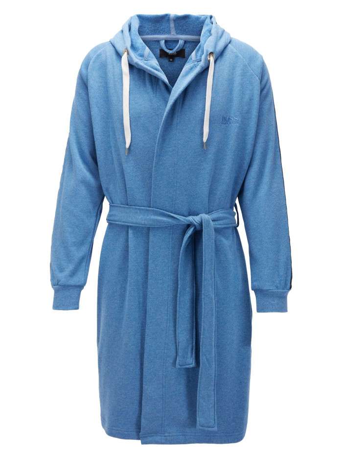 Peignoir à capuche bleue en...