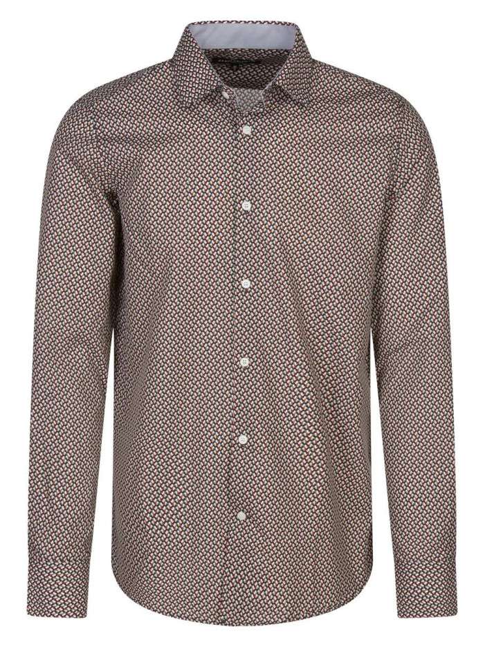 Chemise en coton rouge avec...