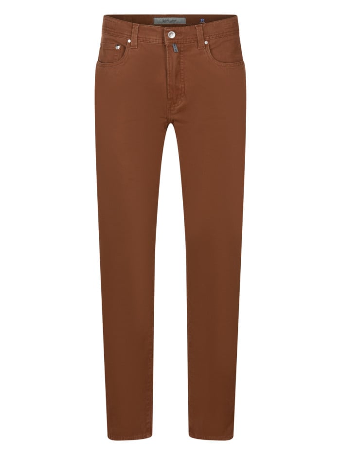 Pantalon marron uni en...