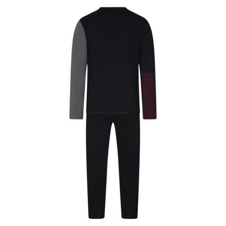 Pyjama long en coton nuit imprimé avec une coupe droite et un col rond - Image 2