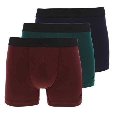 Lot de 3 boxer en coton multicolore uni avec une coupe fermée