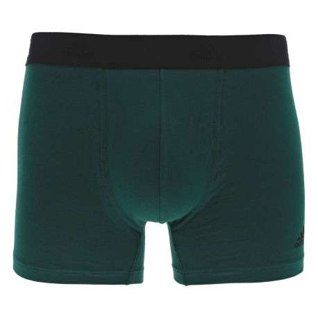 Lot de 3 boxer en coton multicolore uni avec une coupe fermée - Image 2