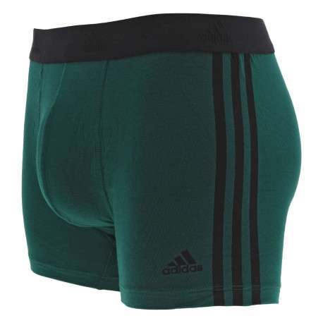 Lot de 3 boxer en coton multicolore uni avec une coupe fermée - Image 3