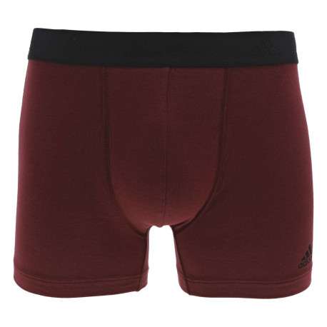 Lot de 3 boxer en coton multicolore uni avec une coupe fermée - Image 4