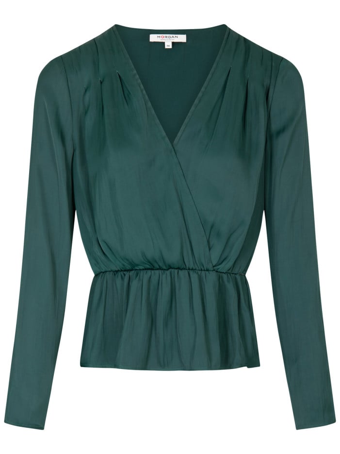 Blouse sapin en satin à...