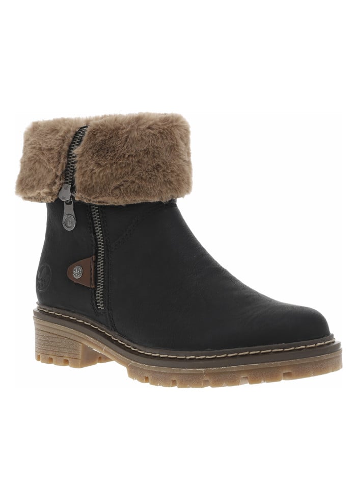 Boots fourrées noires à...