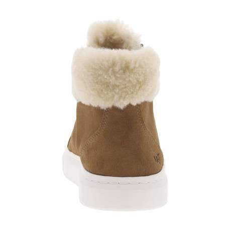 Bottines en cuir écrues avec une doublure fourrée et à lacets plats - Image 6