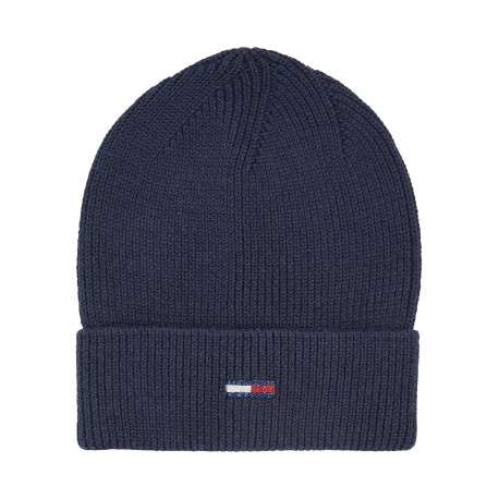 Bonnet marine avec drapeau tricolore brodé sur le revers et détail pailleté