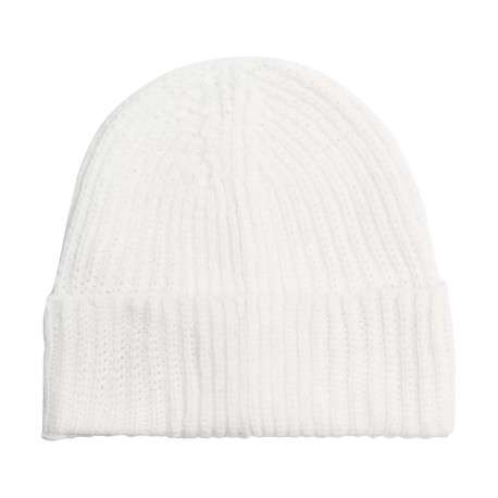 Bonnet écru en maille jersey et un logo cousu à l'avant - Image 2