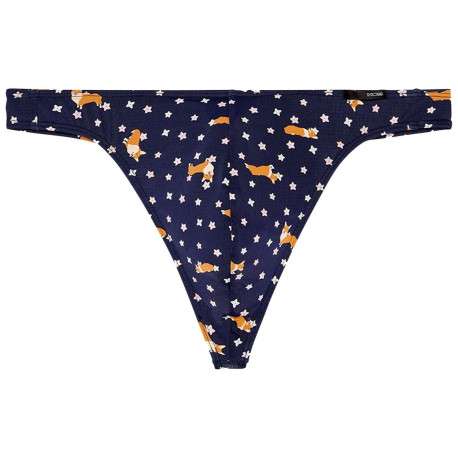 String multicolore imprimé étoile et chien avec une coupe fermée - Image 3