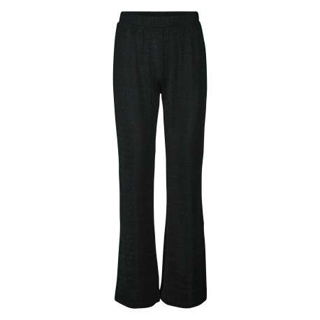 Pantalon noir avec détail lurex une coupe regular fit et une taille élastiquée