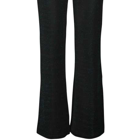 Pantalon noir avec détail lurex une coupe regular fit et une taille élastiquée - Image 3