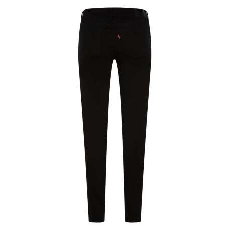 Jean 711 noir uni avec une coupe skinny une taille ajustée et 4 poches - Image 3