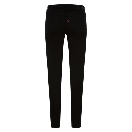 Jean 711 noir uni avec une coupe skinny une taille ajustée et 4 poches  - Image 3