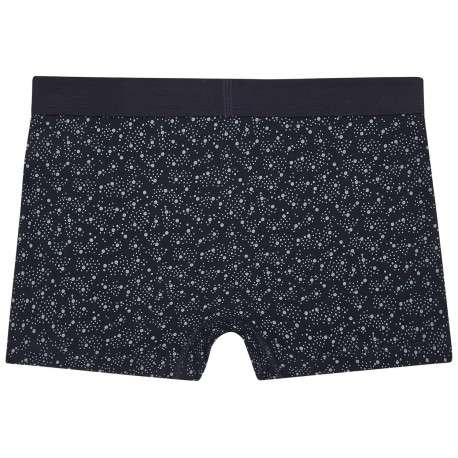 Coffret boxer classique et chaussettes en coton en transition noir imprimé pois - Image 3