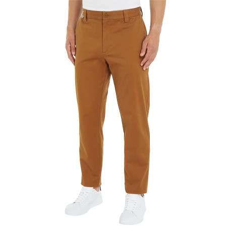 Pantalon chino en coton biologique mélangé camel avec une coupe regular fit - Image 2