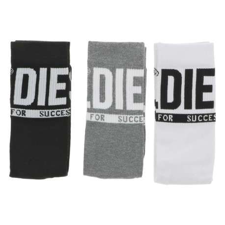 Chaussettes hautes multicolores imprimées avec le nom de la marque - Image 2
