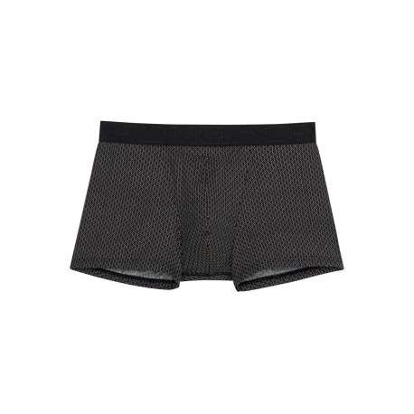 Boxer noir avec une coupe fermée et imprimé géométrique - Image 4