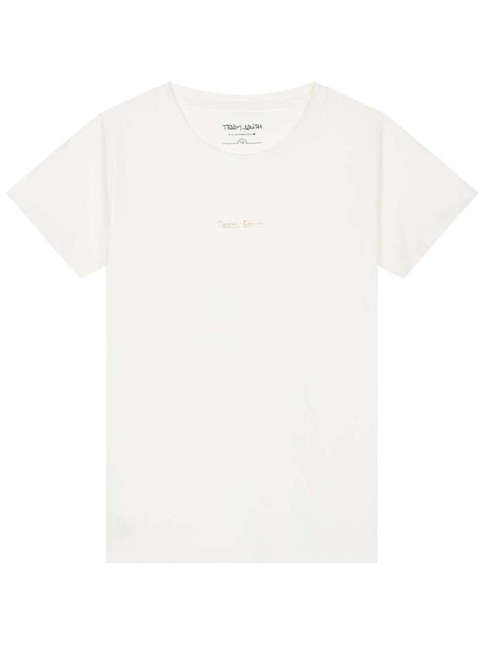 T-shirt en coton blanc uni...
