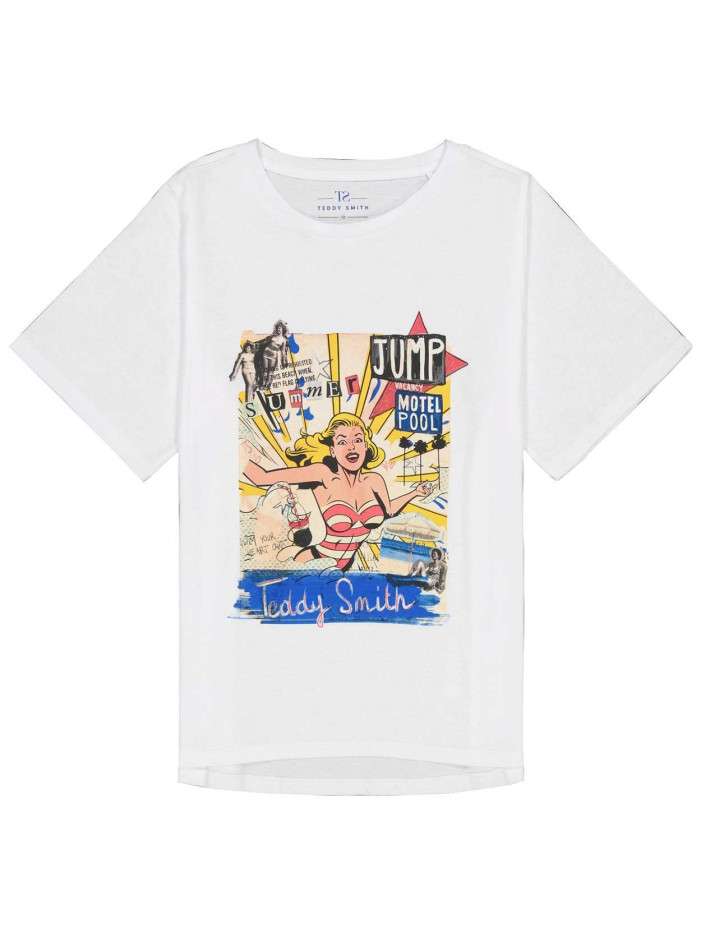T-shirt en coton blanc...