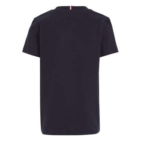 T-shirt en coton régénératif marine uni coupe droite col rond - Image 2