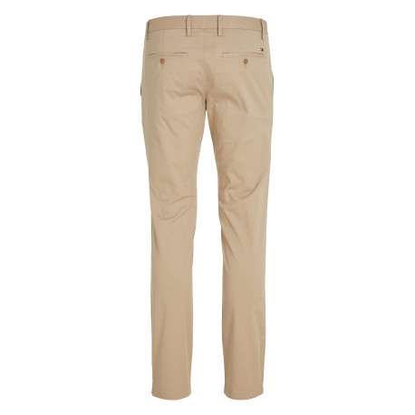 Pantalon Bleeker en coton beige uni avec une coupe chino et poches latérales - Image 4