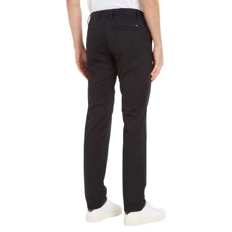 Pantalon Bleeker en coton noir uni avec une coupe chino et logo de la marque - Image 2