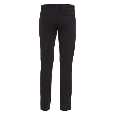 Pantalon Bleeker en coton noir uni avec une coupe chino et logo de la marque - Image 3