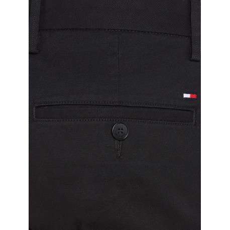 Pantalon Bleeker en coton noir uni avec une coupe chino et logo de la marque - Image 5