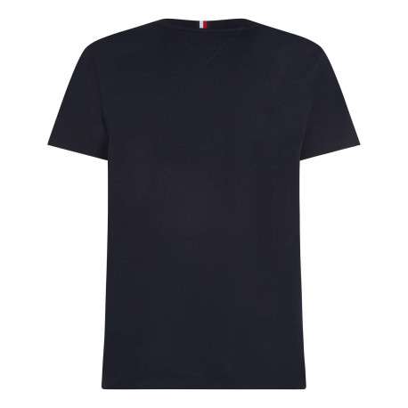 T-shirt en coton régénératif marine uni coupe droite col rond - Image 2