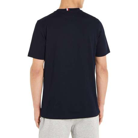 T-shirt en coton régénératif marine uni coupe droite col rond - Image 3