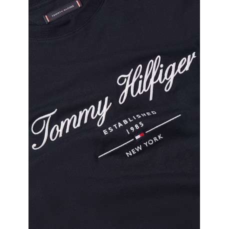 T-shirt en coton régénératif marine uni coupe droite col rond - Image 6