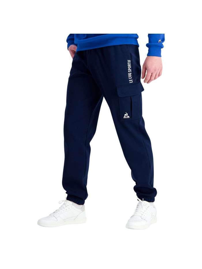 Pantalon Slim Le Coq Sportif Homme Taille S Bleu - Coton élasthanne, Cordon, Poches Italiennes
