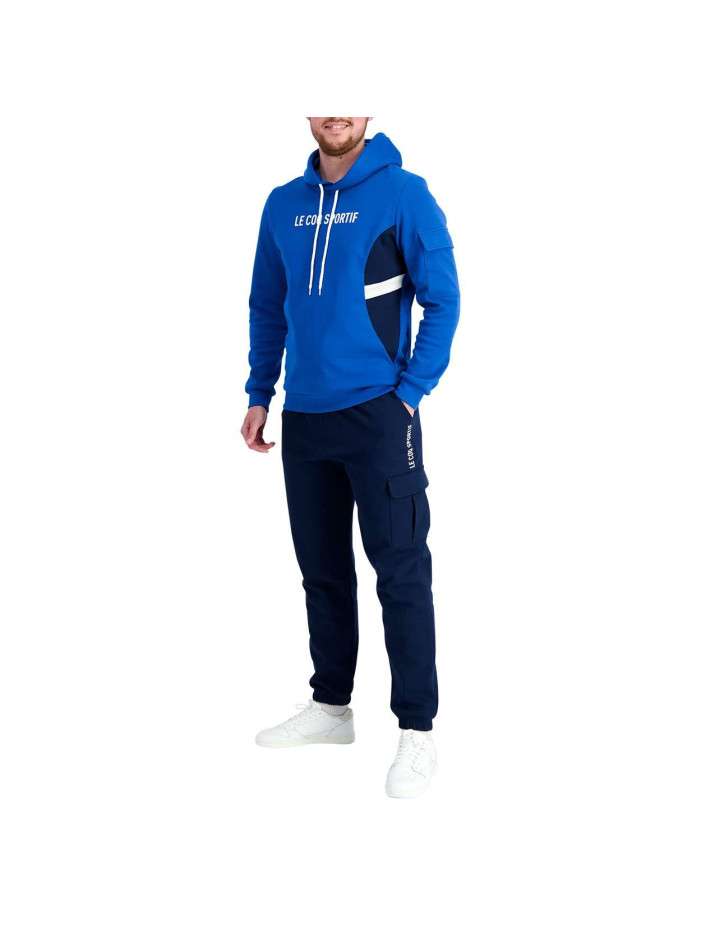 Sweat Le Coq Sportif Homme Tri LF Crew - Bleu Marine - Coton - Neuf Avec étiquettes