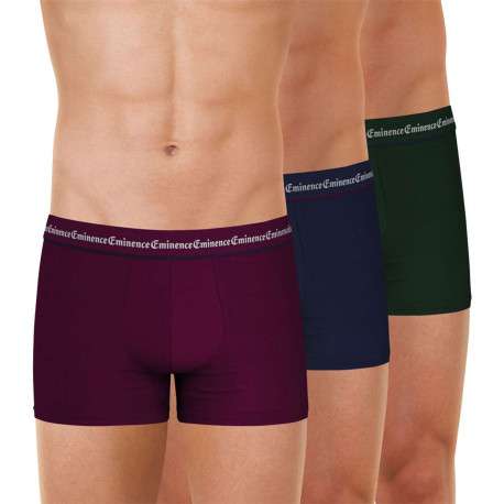 Lot de 3 boxers classiques en coton tricolore avec une coupe fermée - Image 4